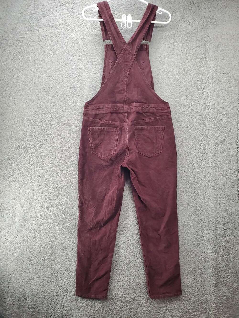 American Eagle Corduroy Overalls Womens Medium Burgundy - Picture 5 of 10